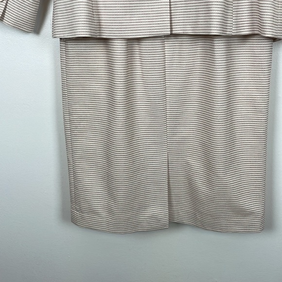 Talbots Striped Dress Suit Womens 2 Lined Sleeveless Zip Closure Cotton Blend - Picture 5 of 15